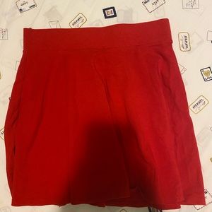 Red skirt